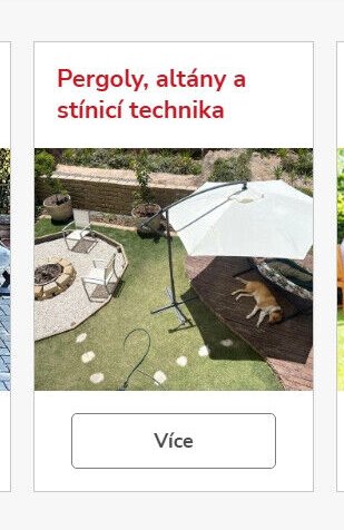 Pergoly, altány a stínicí technika