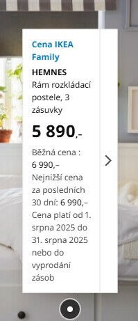 HEMNES Rám rozkládací postele, 3 zásuvky