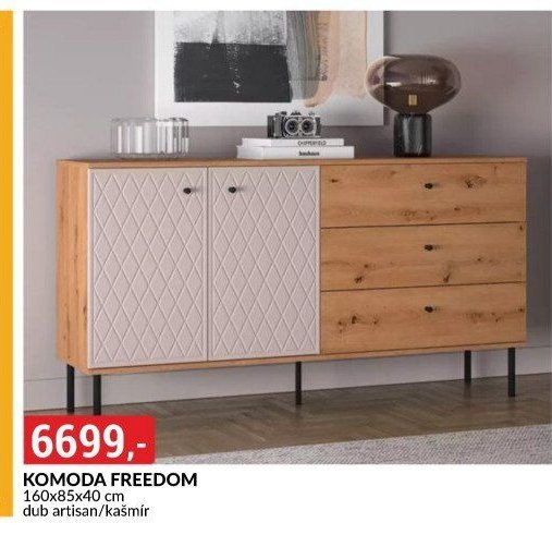 KOMODA FREEDOM 160x85x40 cm dub artisan/kašmír