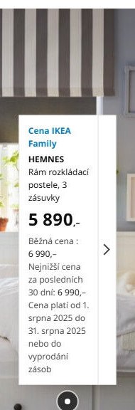 HEMNES Rám rozkládací postele, 3 zásuvky