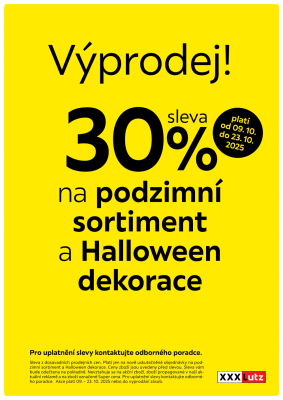 akční leták XXXLutz 9.10.2025-23.10.2025