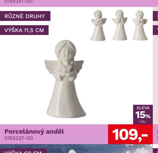 Porcelánový anděl
