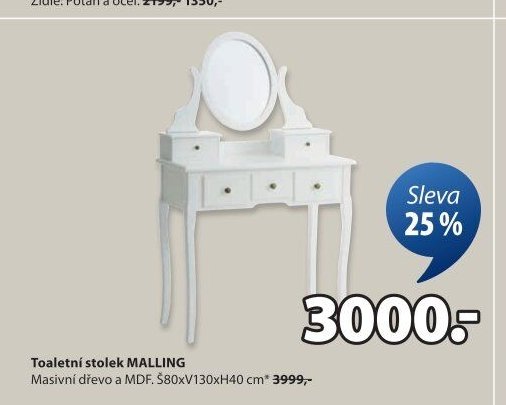 Toaletní stolek MALLING