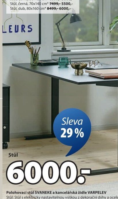 Polohovací stůl SVANEKE