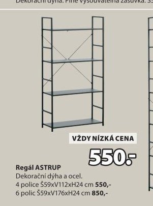 Regál ASTRUP (4 police)