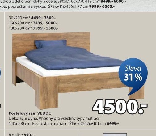 Postelový rám VEDDE