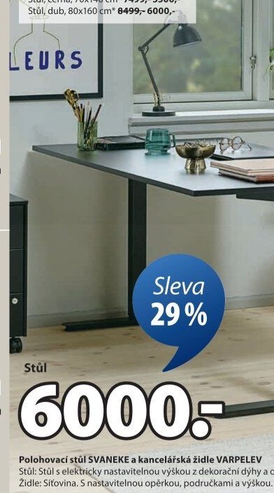 Polohovací stůl SVANEKE