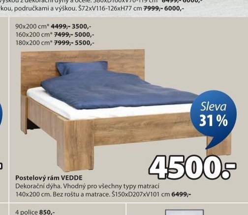 Postelový rám VEDDE