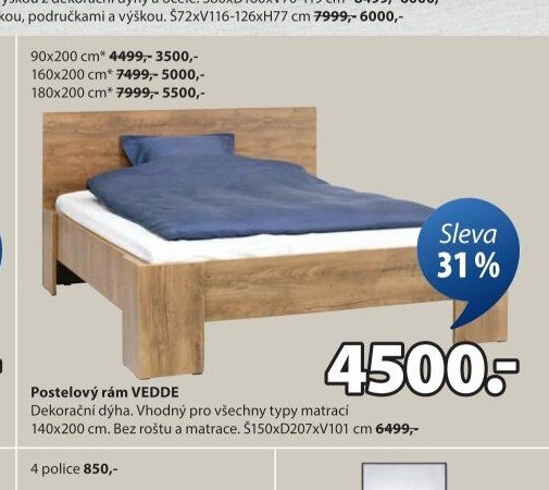 Postelový rám VEDDE