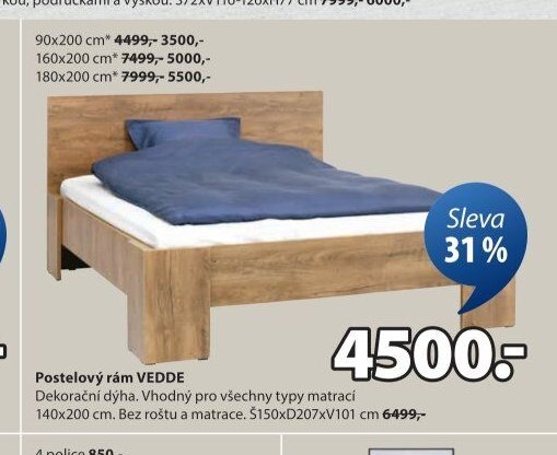 Postelový rám VEDDE