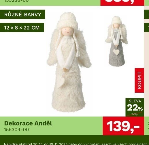 Dekorace Anděl