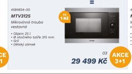 MTV3125 Mikrovlnná trouba vestavná
