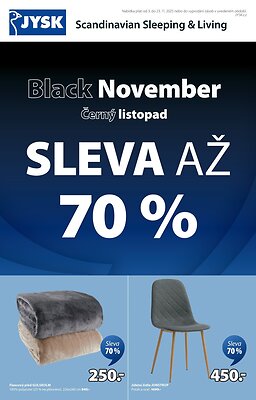 akční leták Jysk 3.11.2025-23.11.2025