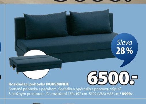 Rozkládací pohovka NORSMINDE