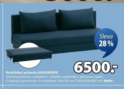 Rozkládací pohovka NORSMINDE