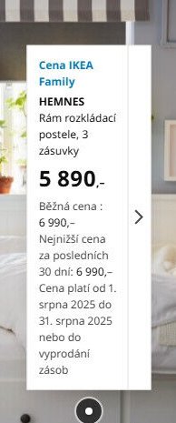 HEMNES Rám rozkládací postele, 3 zásuvky
