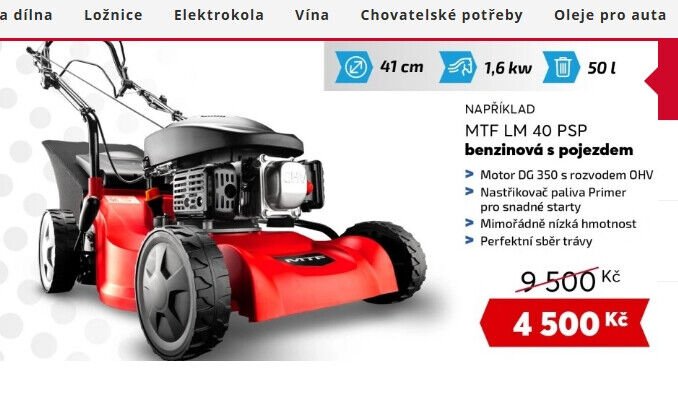 MTF LM 40 PSP benzínová sekačka s pojezdem