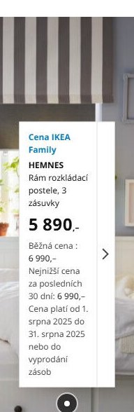 HEMNES Rám rozkládací postele, 3 zásuvky