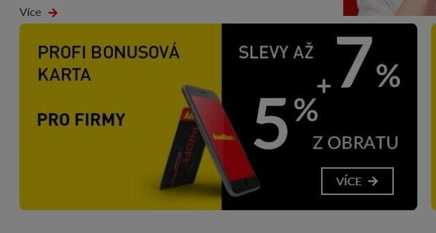 PROFI BONUSOVÁ KARTA PRO FIRMY