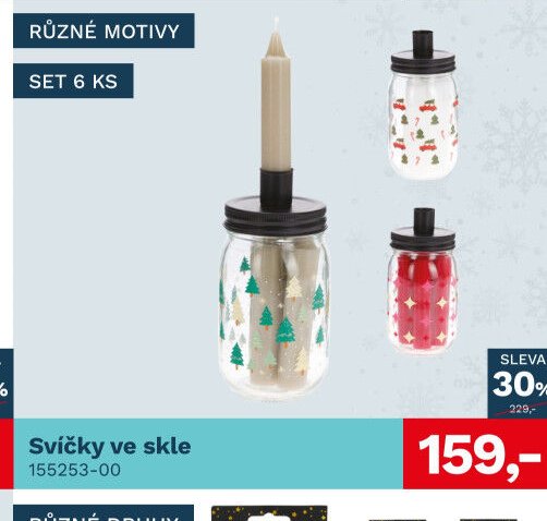 Svíčky ve skle