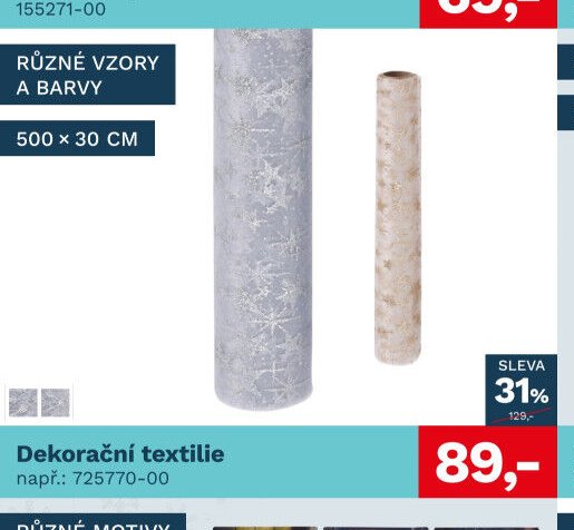 Dekorační textilie