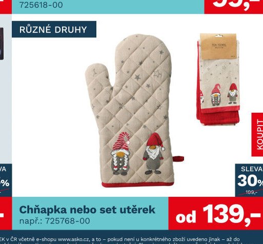 Chňapka nebo set utěrek