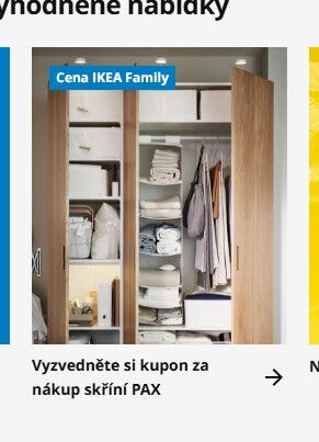 Vyzvedněte si kupon za nákup skříní PAX