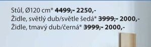 Židle, světlý dub/světle šedá