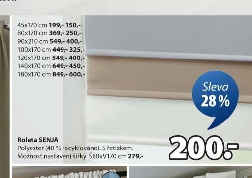 Roleta Senja 60x170 cm