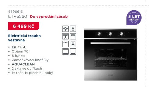 Elektrická trouba vestavná ETV5560