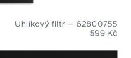 Uhlíkový filtr 62800755