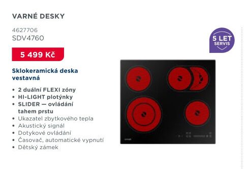Sklokeramická deska vestavná SDV4760