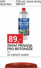 ZIMNÍ PŘÍSADA PRO BETONÁŽE 1 l