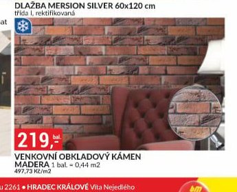 VENKOVNÍ OBKLADOVÝ KÁMEN MADERA 1 bal. = 0,44 m2