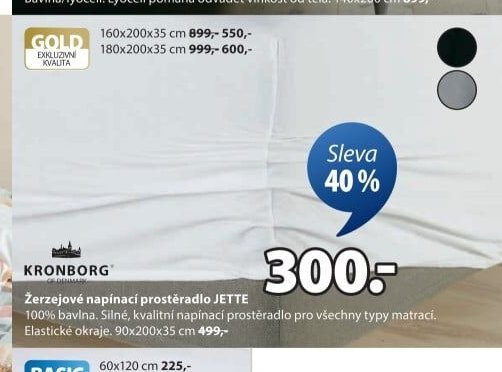 Žerzejové napínací prostěradlo JETTE