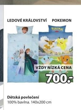Dětské povlečení LEDOVÉ KRÁLOVSTVÍ, POKEMON