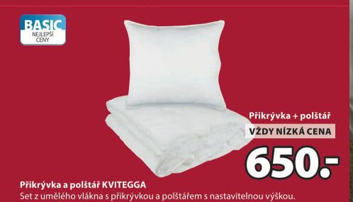 Přikrývka a polštář KVITEGGA