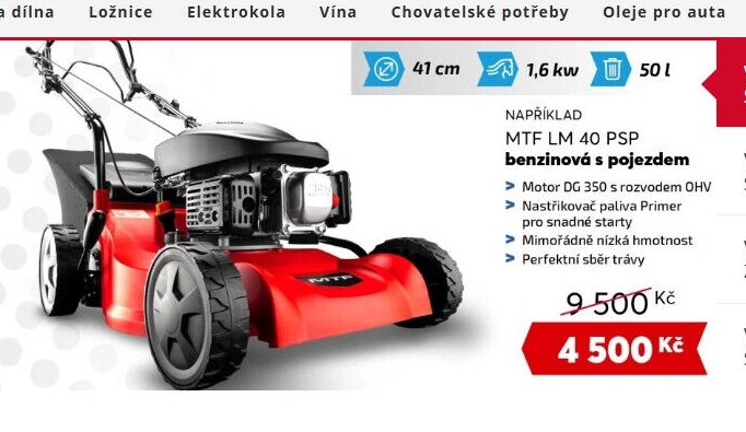 MTF LM 40 PSP benzinová sekačka s pojezdem