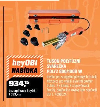 TUSON POLYFÚZNÍ SVÁŘEČKA POLY2 800/1000 W