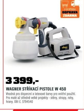 WAGNER STŘÍKACÍ PISTOLE W 450