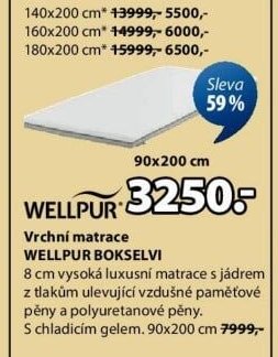 Vrchní matrace WELLPUR BOKSELVI