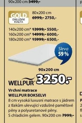 Vrchní matrace WELLPUR BOKSELVI