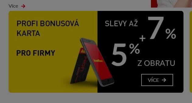 Profi bonusová karta pro firmy