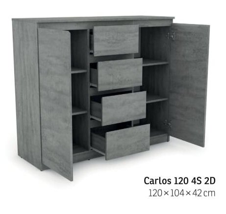 Komoda Carlos 120 4S 2D