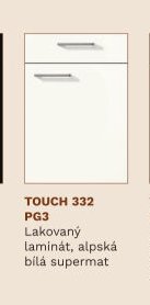 TOUCH 332 PG3 Lakovaný laminát, alpská bílá supermat