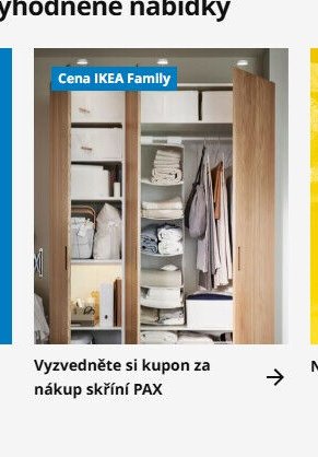 Vyzvedněte si kupon za nákup skříní PAX