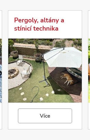 Pergoly, altány a stínicí technika