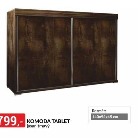 KOMODA TABLET jasan tmavý