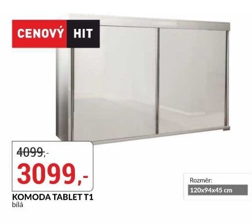 KOMODA TABLET T1 bílá