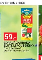 ZDRAVÁ ZAHRADA ŽLUTÉ LEPOVÉ DESKY